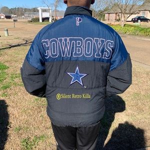 Vintage Pro Player Dallas Cowboys NFL 90s Puffer Jacket Coat